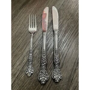2 Dinner Knives & 1 Small Fork  VERSAILLES by MSI Stainless Japan